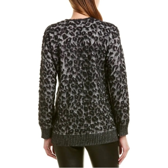 🔥 LA VIE REBECCA TAYLOR Jacquard Leopard
Print Cardigan SIZE MEDIUM - Picture 3 of 12